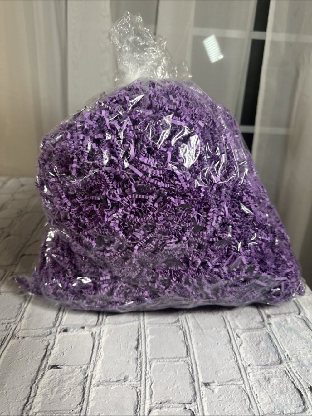 Crinkle Cut Paper Shred Packaging Filler Gift Basket Shipping Purple 1.2 Lb bag